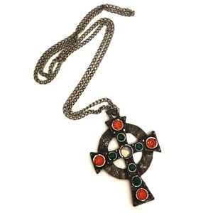 70s Era Celtic Cross Necklace